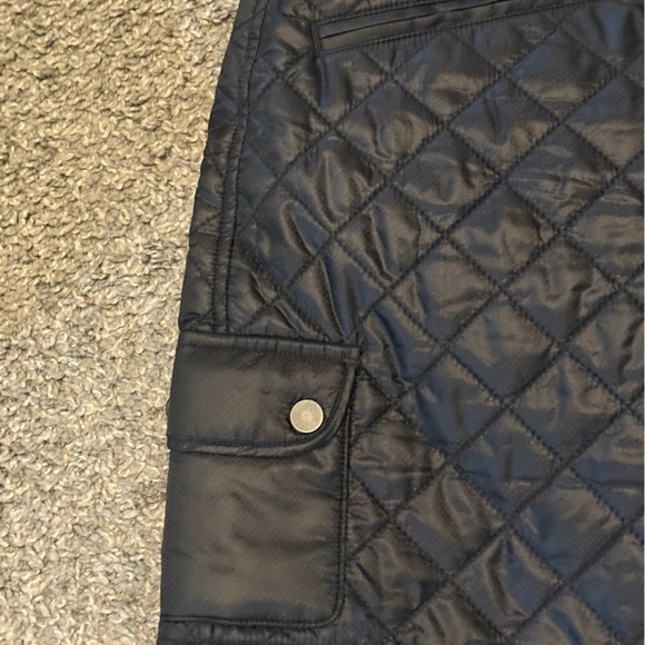 Athleta Black Quilted Puffer Skirt Zipper Pockets Size 8 Athletic Snow Ski - Picture 4 of 9